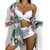 Women Printed High Waist Sexy Bikini And Cover Set - XL