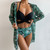 Women Printed High Waist Sexy Bikini And Cover Set - XL