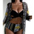 Women Printed High Waist Sexy Bikini And Cover Set - XL