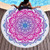Mandala Round Beach Towel with Drawstring Bag