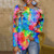 Casual Tie Dye Ropa Mujer T Shirt  For Women - size Medium