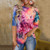 Casual Tie Dye Ropa Mujer T Shirt  For Women - size Medium
