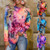 Casual Tie Dye Ropa Mujer T Shirt  For Women - size Medium