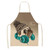Women Cute Dog Pug Printed 53*65cm Cotton Linen Apron