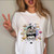 Women Leopard Skull Graphic  Cow Bull  T-shirt For Women - Size Large