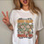 Women Leopard Skull Graphic  Cow Bull  T-shirt For Women - Size Large