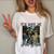 Women Leopard Skull Graphic  Cow Bull  T-shirt For Women - Size Small