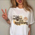 Women Leopard Skull Graphic  Cow Bull  T-shirt For Women - Size Small