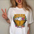 Women Leopard Skull Graphic  Cow Bull  T-shirt For Women - Size Small