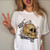 Women Leopard Skull Graphic  Cow Bull  T-shirt For Women - Size Small