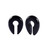 White Pink Saddle Expander Stretcers Earrings 2PC - size 8mm
