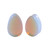 White Pink Saddle Expander Stretcers Earrings 2PC - size 8mm
