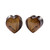 White Pink Saddle Expander Stretcers Earrings 2PC - size 8mm