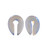 White Pink Saddle Expander Stretcers Earrings 2PC - 10mm