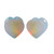 White Pink Saddle Expander Stretcers Earrings 2PC - 12mm