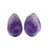White Pink Saddle Expander Stretcers Earrings 2PC - 18mm