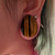 White Pink Saddle Expander Stretcers Earrings 2PC  - 20mm