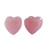 White Pink Saddle Expander Stretcers Earrings 2PC - 22mm