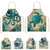 Printed Turtle Fish Sleeveless Cotton Linen Apron (53*65cm)