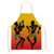Women Cotton Linen Pinafore African style Kitchen Apron (53*65cm)
