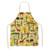 Women Cotton Linen Pinafore African style Kitchen Apron (53*65cm)