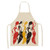 Women Cotton Linen Pinafore African style Kitchen Apron (53*65cm)