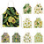 Tropical Avocado  Cotton Linen Waist Bib Apron 53*65cm