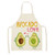 Tropical Avocado  Cotton Linen Waist Bib Apron 53*65cm