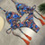 Women's Multicolor Push up Sexy Bikini Set - size Large