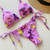 Women's Multicolor Push up Sexy Bikini Set - size Large