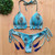 Women's Multicolor Push up Sexy Bikini Set - size Large