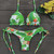 Women's Multicolor Push up Sexy Bikini Set - size Large