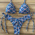 Strappy Bandage Halter Brazilian with Tassel Push Up Bikini Set