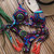 Strappy Bandage Halter Brazilian with Tassel Push Up Bikini Set