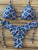 Strappy Bandage Halter Brazilian with Tassel Push Up Bikini Set