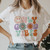 90s Smile Letter Short Sleeve Female Cartoon T-Shirt - size medium