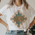90s Smile Letter Short Sleeve Female Cartoon T-Shirt - size medium