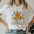 90s Smile Letter Short Sleeve Female Cartoon T-Shirt - Size Large