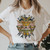 90s Smile Letter Short Sleeve Female Cartoon T-Shirt - Size Large