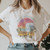 90s Smile Letter Short Sleeve Female Cartoon T-Shirt - Size Large