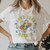 90s Smile Letter Short Sleeve Female Cartoon T-Shirt - Size Large
