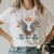 90s Smile Letter Short Sleeve Female Cartoon T-Shirt - Size XL