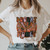 90s Smile Letter Short Sleeve Female Cartoon T-Shirt - Size XL