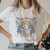 90s Smile Letter Short Sleeve Female Cartoon T-Shirt - Size XXL