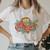 90s Smile Letter Short Sleeve Female Cartoon T-Shirt - Size XXL