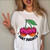 Strawberry Tarot 90s Cartoon Graphic T-shirt - size Large