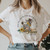 Summer  Art Sun Moon 90s Style Cartoon Graphic T-Shirt - size XXXL