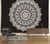White Black Aesthetic Room Decor Mandala Tapestry - Size S-150cmX100cm