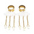 1 Pair Stainless Steel Bee Screw Expander Stretcher Dangle Earrings (8mm)