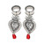 1 Pair Stainless Steel Bee Screw Expander Stretcher Dangle Earrings (8mm)